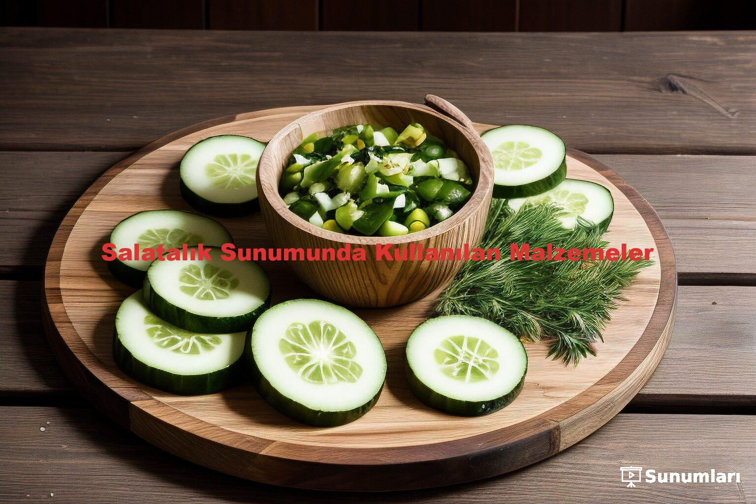 Salatalık Sunumunda Kullanılan Malzemeler